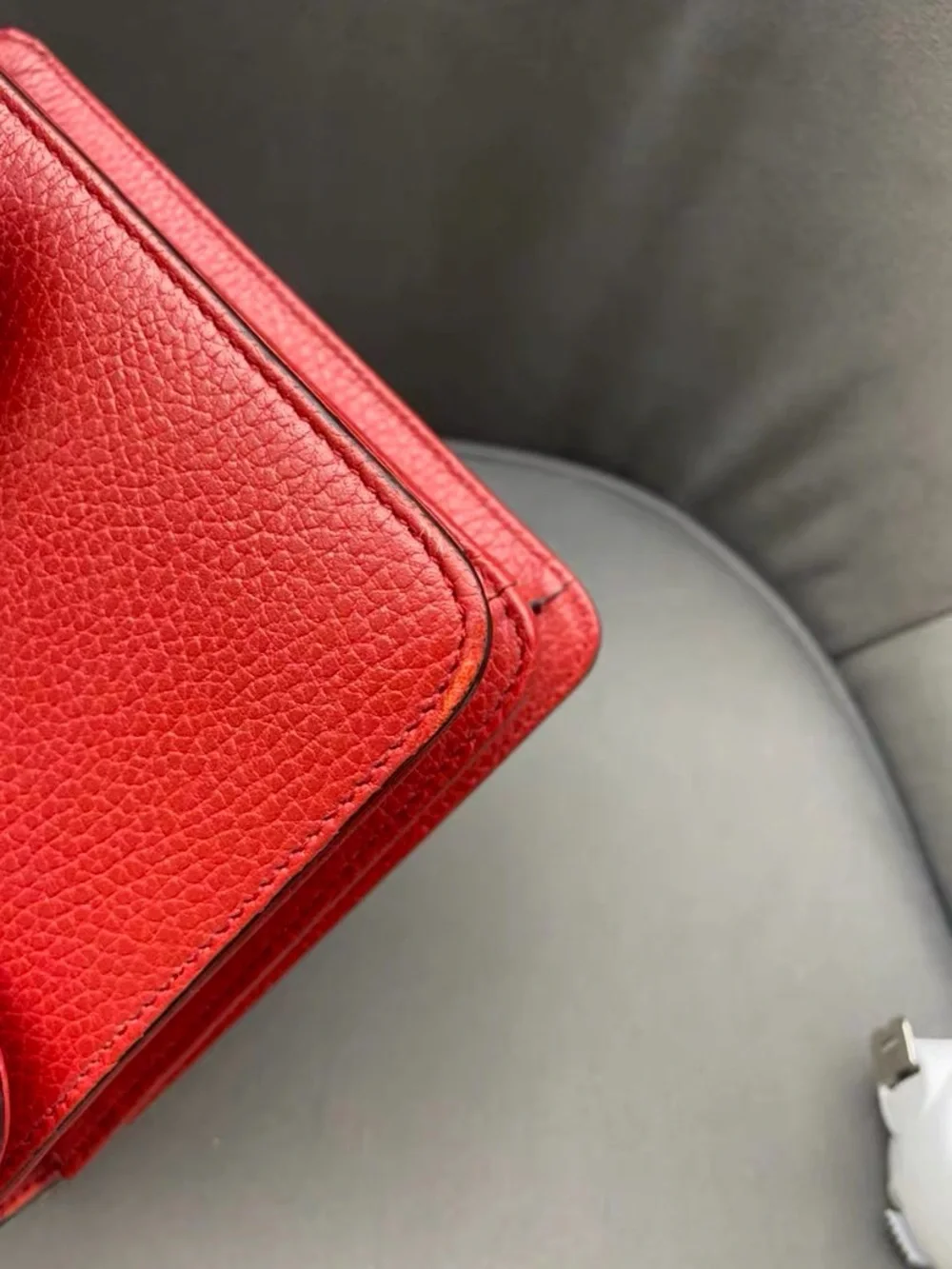 Gucci Red Pebbled Leather Crossbody with Gold Interlocking G